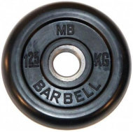Диск обрезиненный черный  26 мм Barbell 1,25 кг