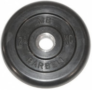 Диск обрезиненный черный 31 мм Barbell 2,5 кг