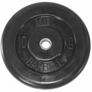 Диск обрезиненный черный 31 мм Barbell 10 кг