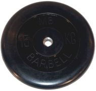 Диск обрезиненный черный  26 мм Barbell 15 кг