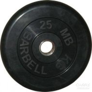 Диск обрезиненный черный 31 мм Barbell 25 кг